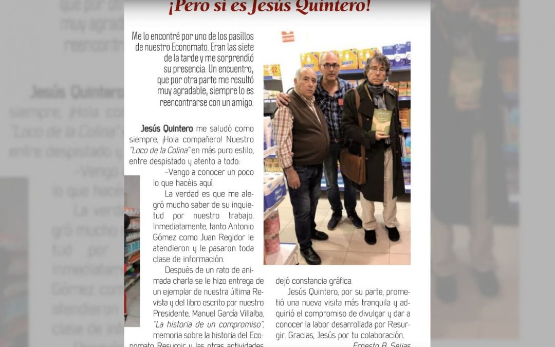 Jesús Quintero con el Economato Solidario Resurgir